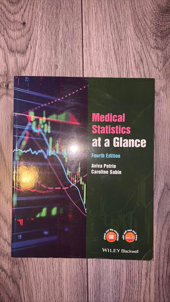 Medical Statistics at a Glance Aviva Petrie, Boeken, Ophalen of Verzenden, Beta, Zo goed als nieuw, WO