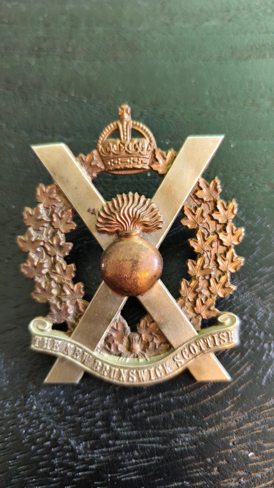 Mooie Canadese originele New Brunswick Scottish., Ophalen of Verzenden, Landmacht, Engeland, Embleem of Badge