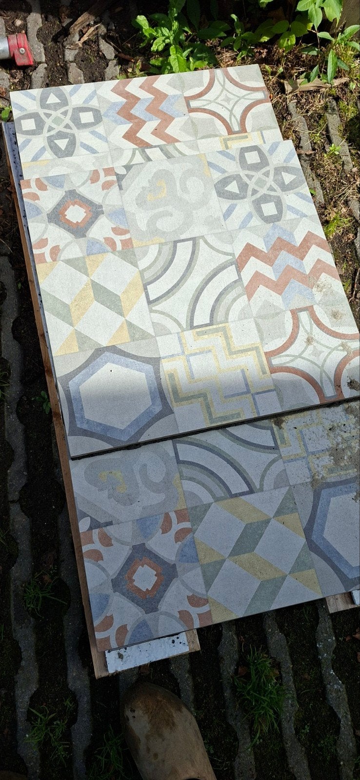 Geoceramica mozaïek tegels 60x60x4 cm, ca 8,5 m2, 60 cm of meer, Nieuw, Vloertegels, 60 cm of meer