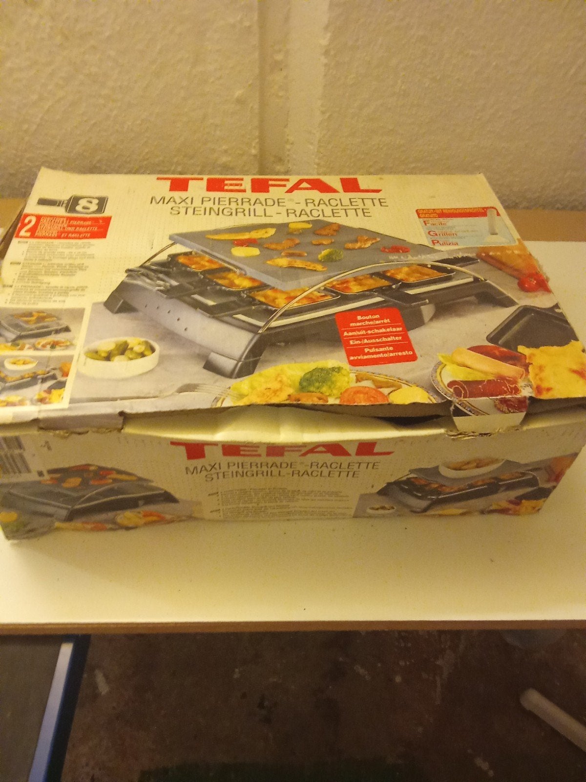 Tefal Maxi Pierrade Raclette Steen Grill - 8 personen, Ophalen of Verzenden, Gebruikt