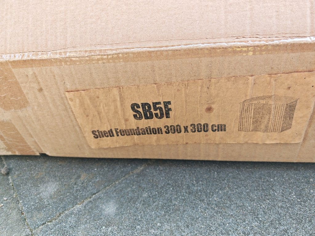 SB5F metalen schuurtje fundering 3x3m, Tuin en Terras, Ophalen, Zo goed als nieuw, Metaal, Overige typen