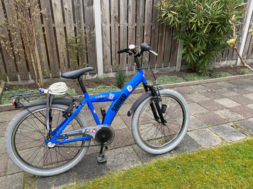 Jongenfiets 24 inch - Blauw met versnellingen, Velgrem, Ophalen of Verzenden, Handrem, Gebruikt
