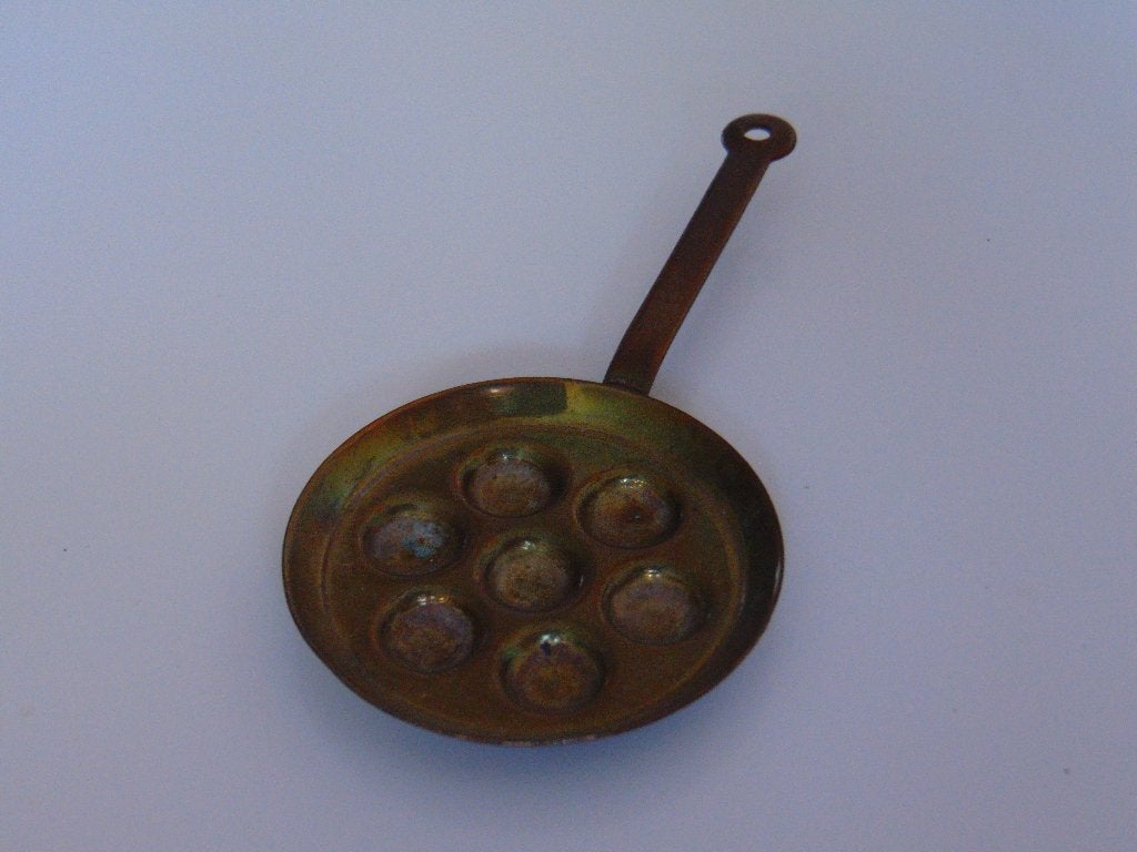 Miniatuur Koperen Poffertjes Pan, Ophalen, Koper