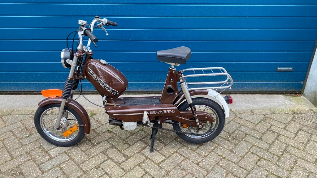 Sparta Happy Bromfiets - Klassieke Bruine Moped, Fietsen en Brommers, Brommers | Overige merken, Ophalen of Verzenden, Gebruikt