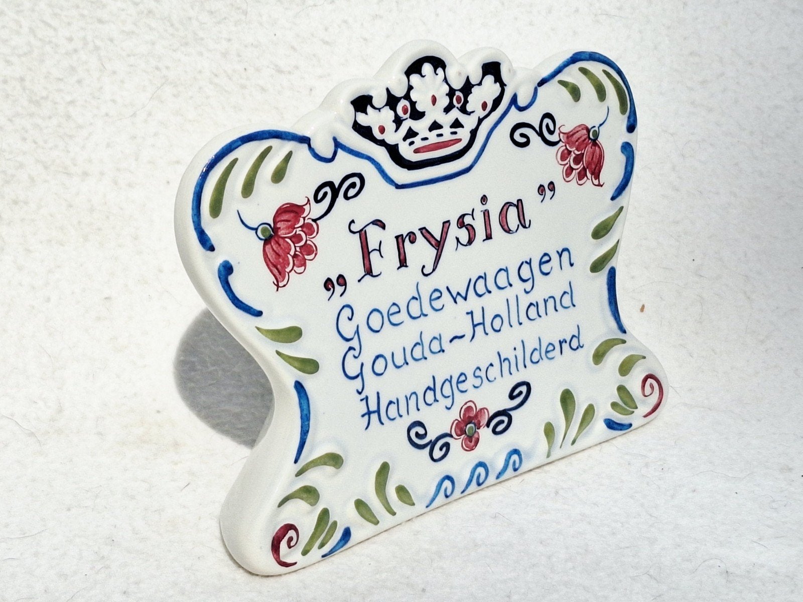 Vintage "Frysia" Goedewaagen Gouda reklame Handgeschilderd, Ophalen of Verzenden