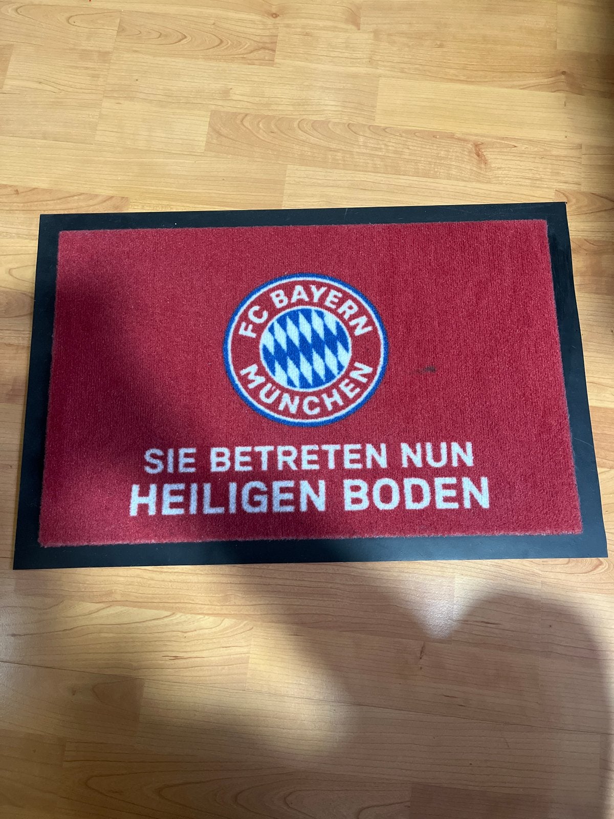 FC Bayern München Deurmat - Betreed Heilig Grond, Gebruikt, Overige stijlen, Ophalen of Verzenden, Rood