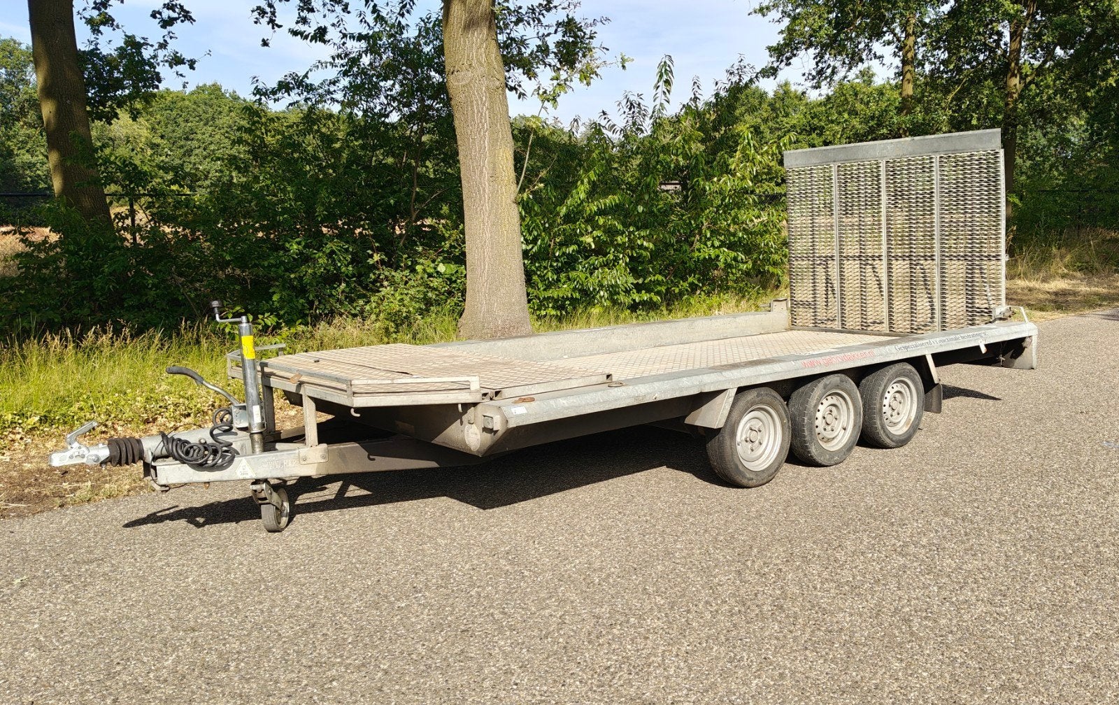 Hapert machinetransporter tridem 3-asser 3500kg 190x425, Ophalen, Gebruikt, ., Hapert
