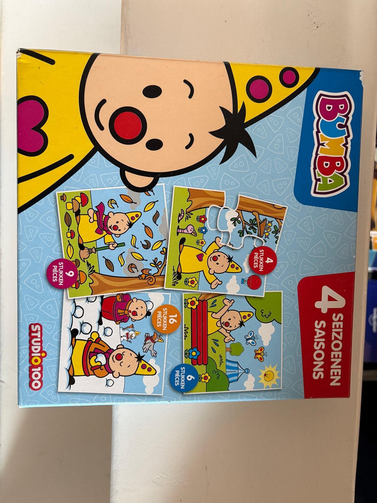 Bumba 4 Seizoenen Puzzel - Studio 100, Ophalen of Verzenden, 10 tot 50 stukjes, Gebruikt, 2 tot 4 jaar