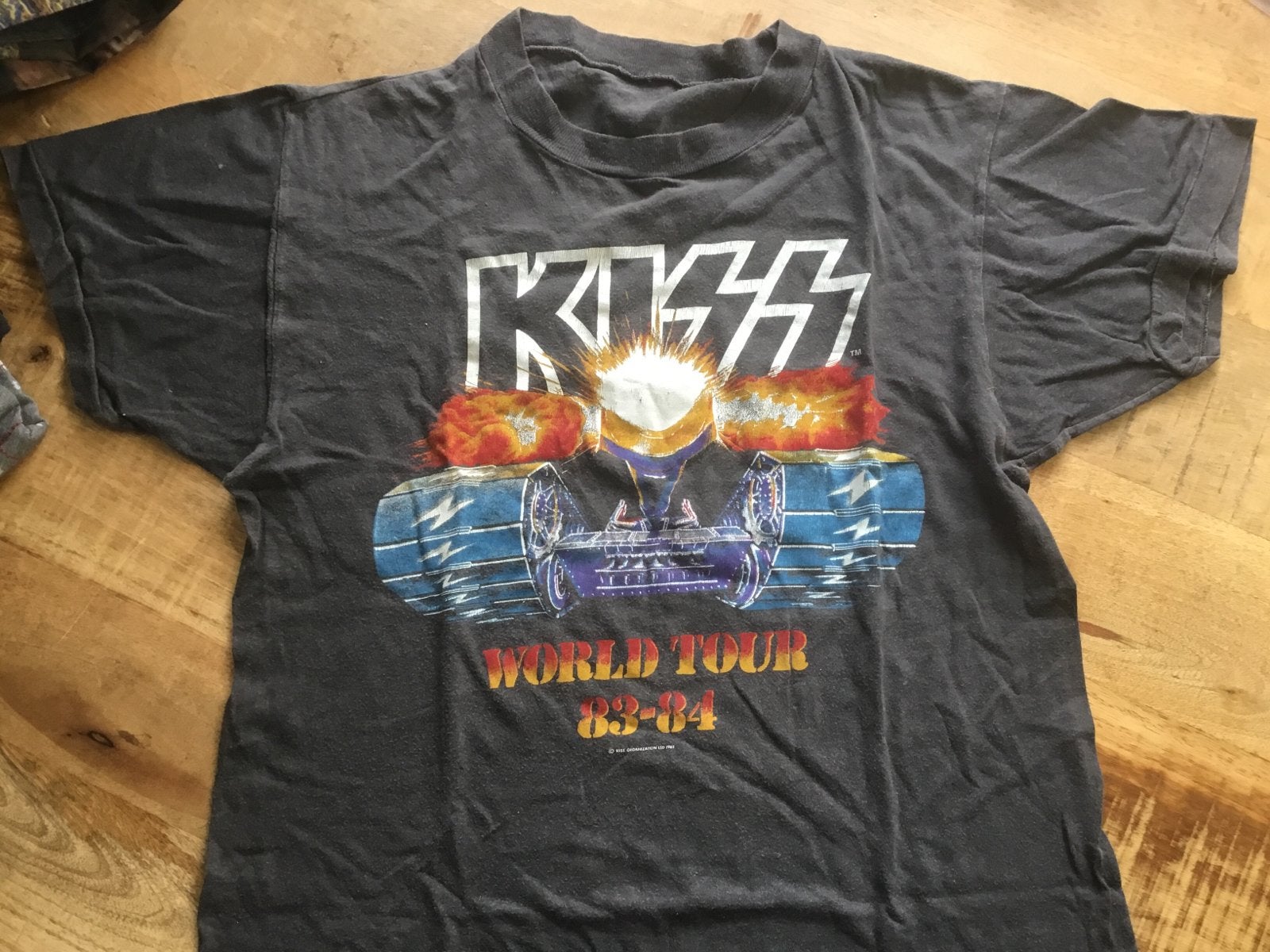 Vintage KISS World Tour 83-84 T-shirt, Ophalen of Verzenden