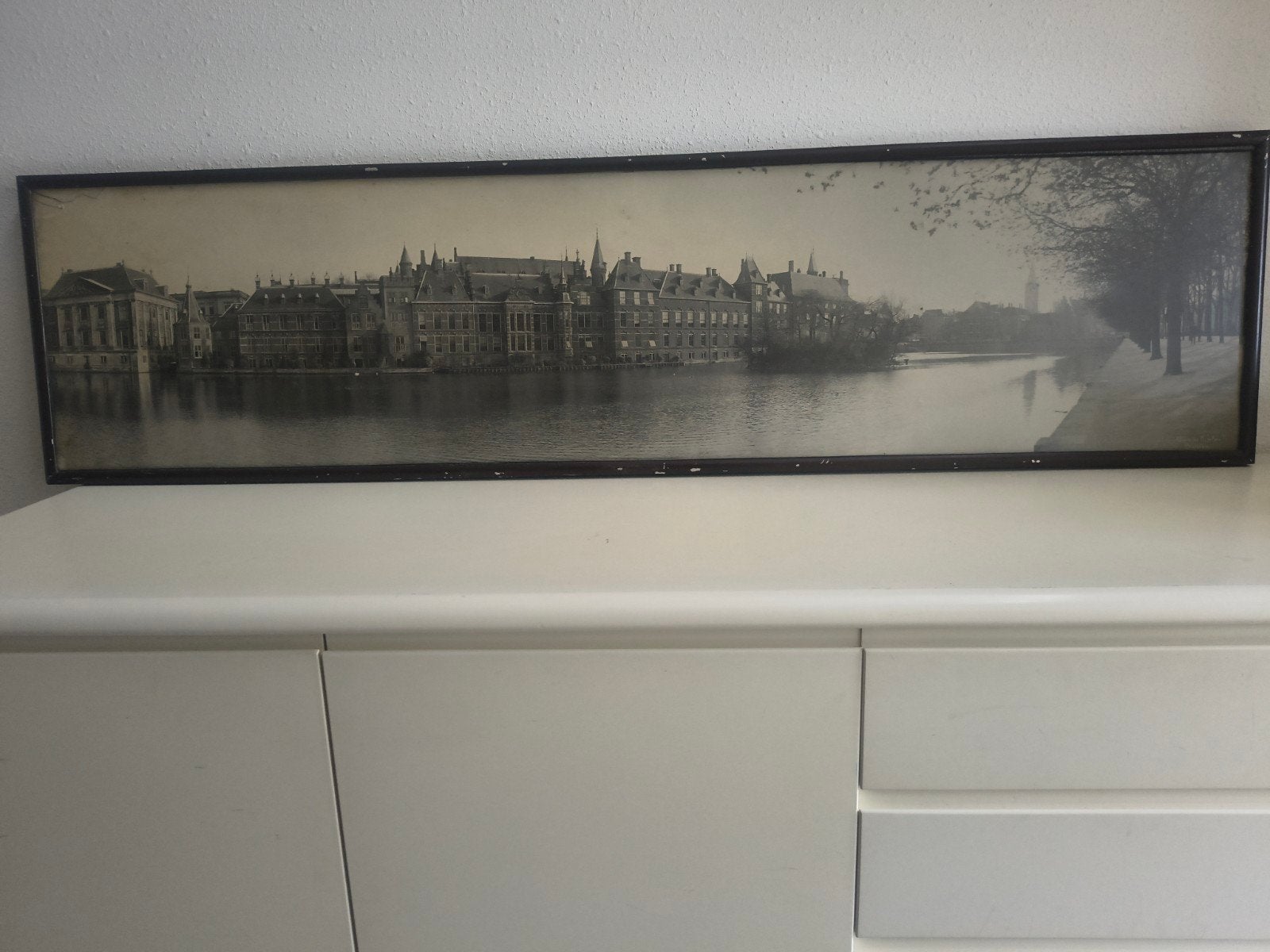 Vintage Panorama Foto Binnenhof Den Haag, Ophalen, Foto, Fotografie, Ingelijst