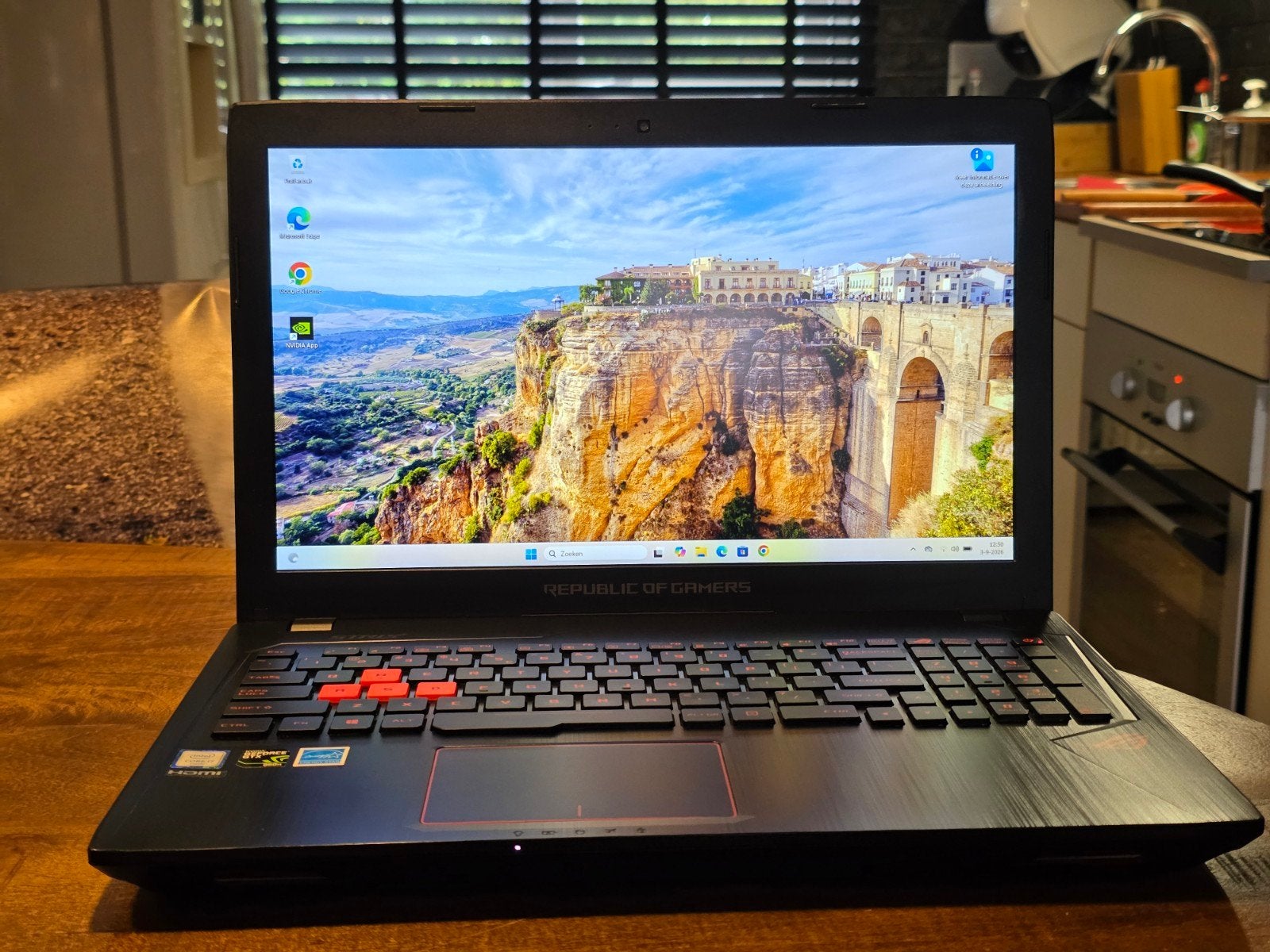 Asus ROG G553V/i7/SSD/16GB/500GB/W11/Office/GTX960m, Gebruikt, Met videokaart, 2 tot 3 Ghz, ASUS ROG Strix