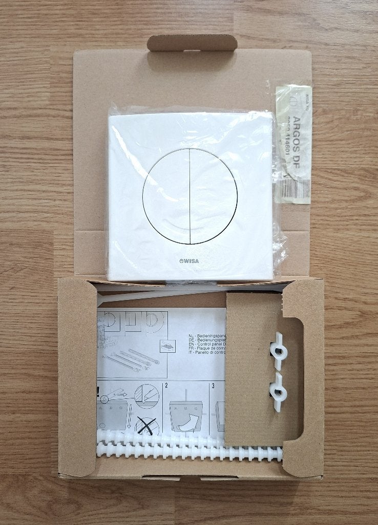 Wisa bedieningspaneel / bedieningsplaat toilet Argos XS wit, Ophalen of Verzenden, Nieuw, Toilet