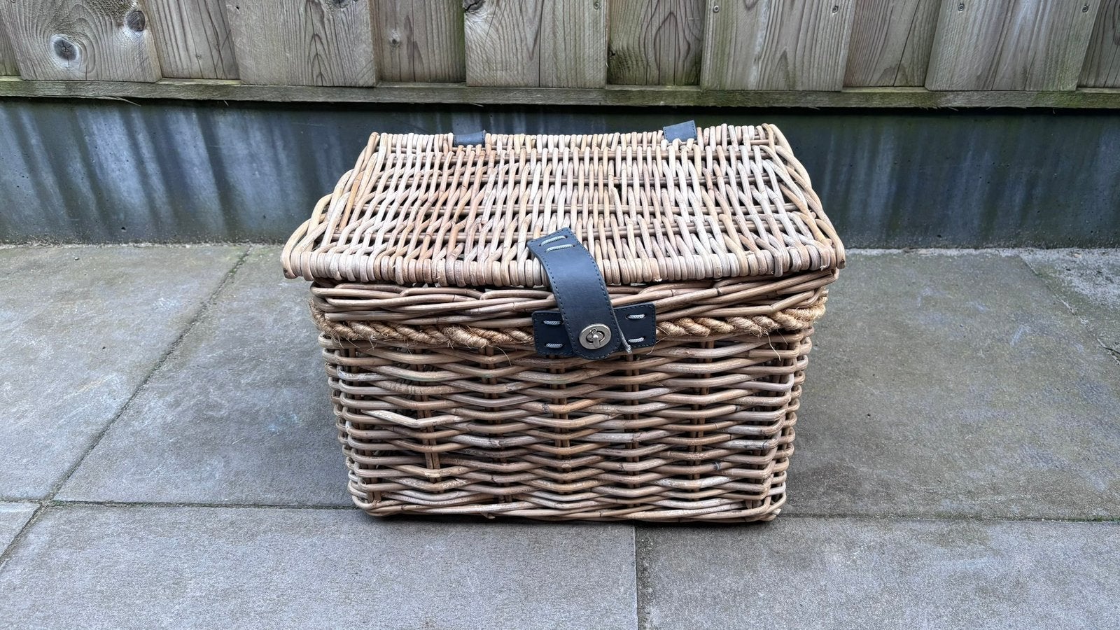 Rotan fietsmand 45 liter, Ophalen, Zo goed als nieuw, Fietsmand