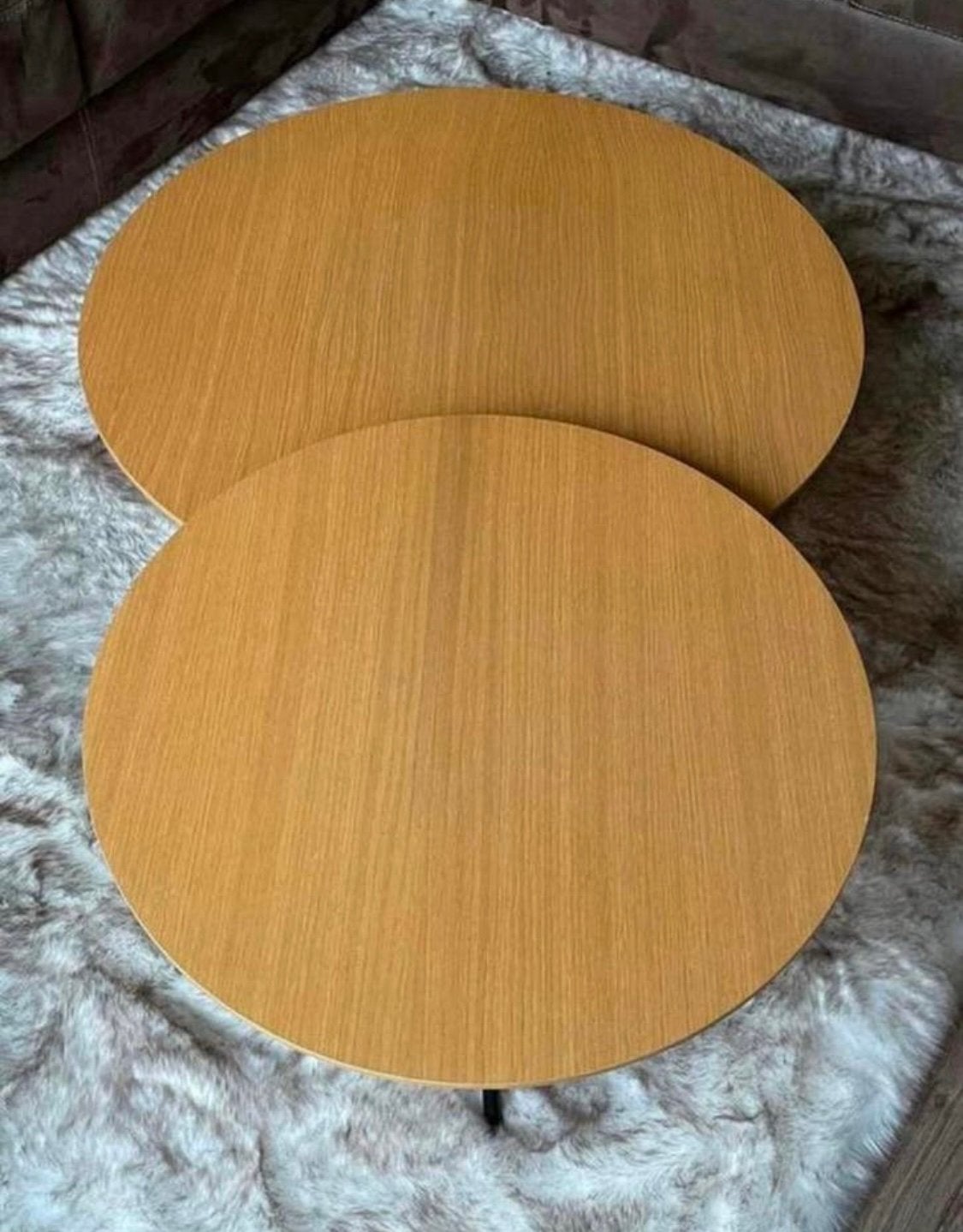 ZGAN Goossens Salontafel Bo Bijzettafel Tafeltjes Rond Set, 50 tot 100 cm, Rond, 50 tot 100 cm, Zo goed als nieuw