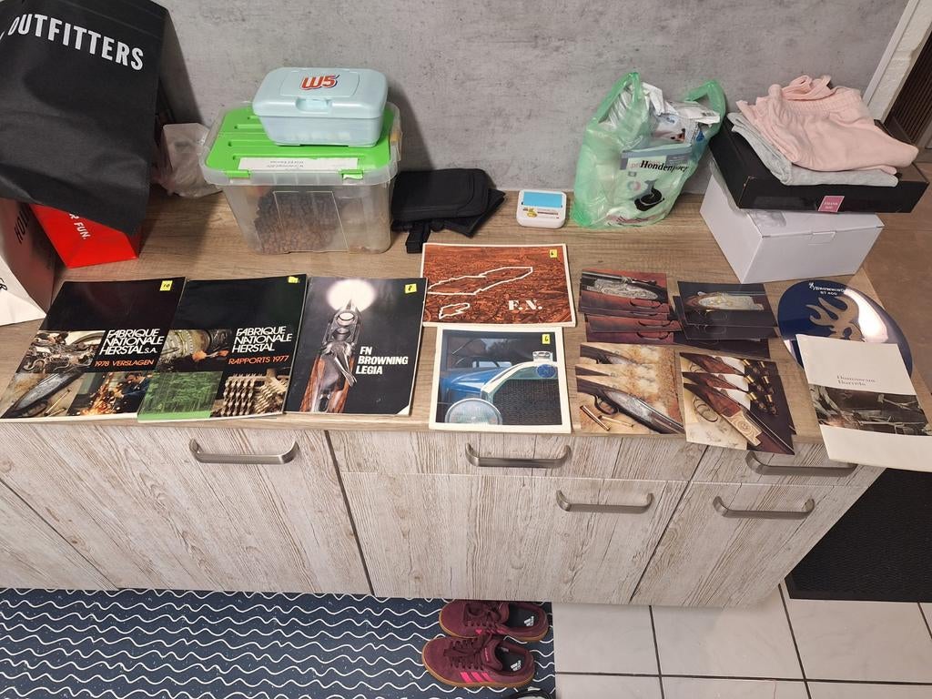 Vintage jaarboeken folders reclame postkaarten FN Herstal, Ophalen of Verzenden