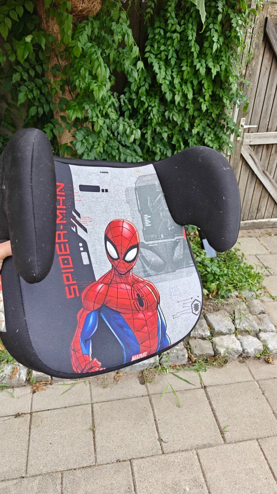 Spiderman zitverhoger autostoel, Ophalen