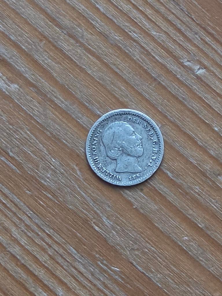 Zeldzame 5 cent munt uit 1869, Koning Willem III, Ophalen of Verzenden