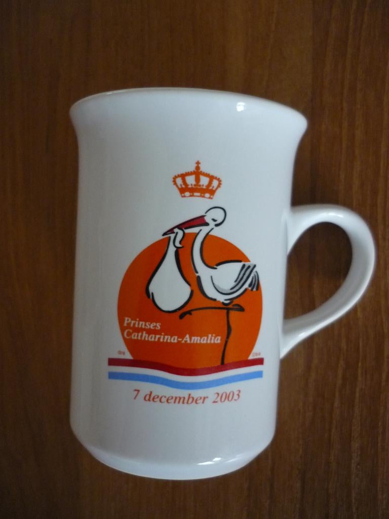 NIEUW Beker/Mok van '' Prinses CATHARINA AMALIA'' 7-12-2003, Verzamelen, Ophalen of Verzenden, Nieuw, Nederland, Servies