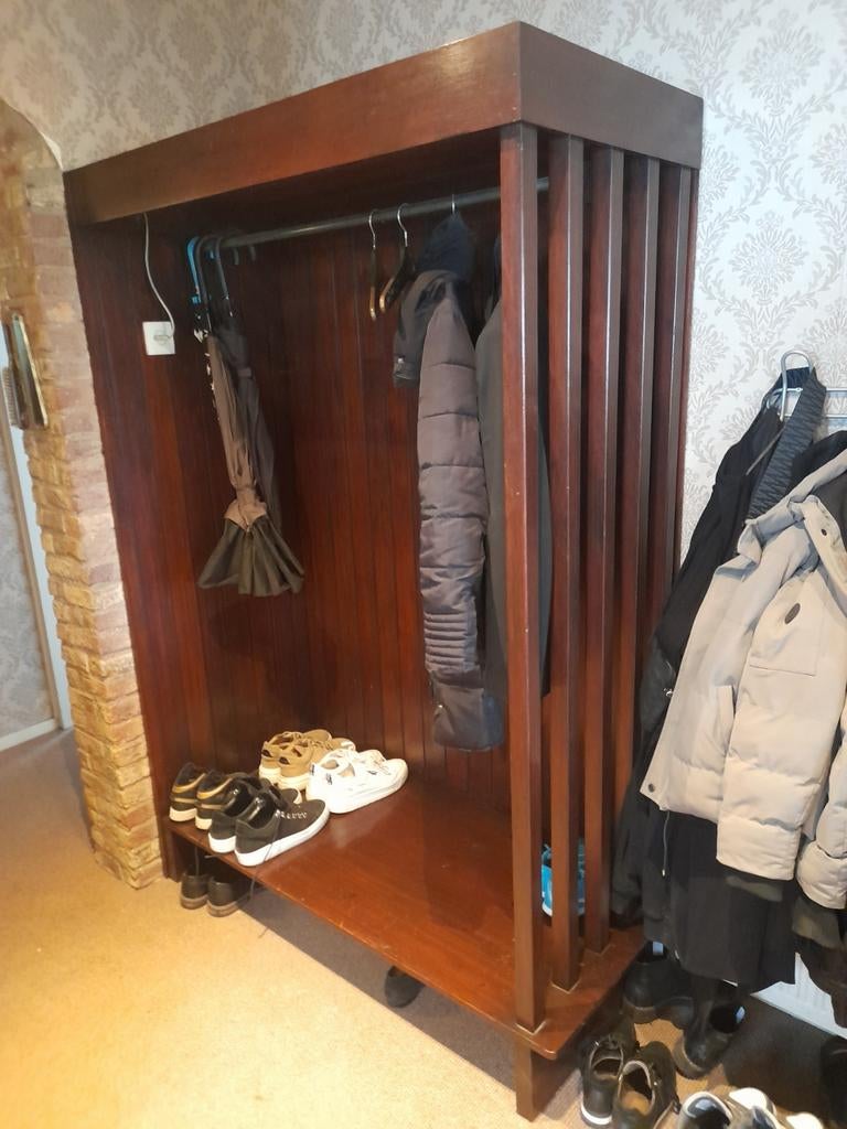 Garderobe kast, Huis en Inrichting, Woonaccessoires | Kapstokken, Gebruikt, Minder dan 100 cm, Hout, Ophalen