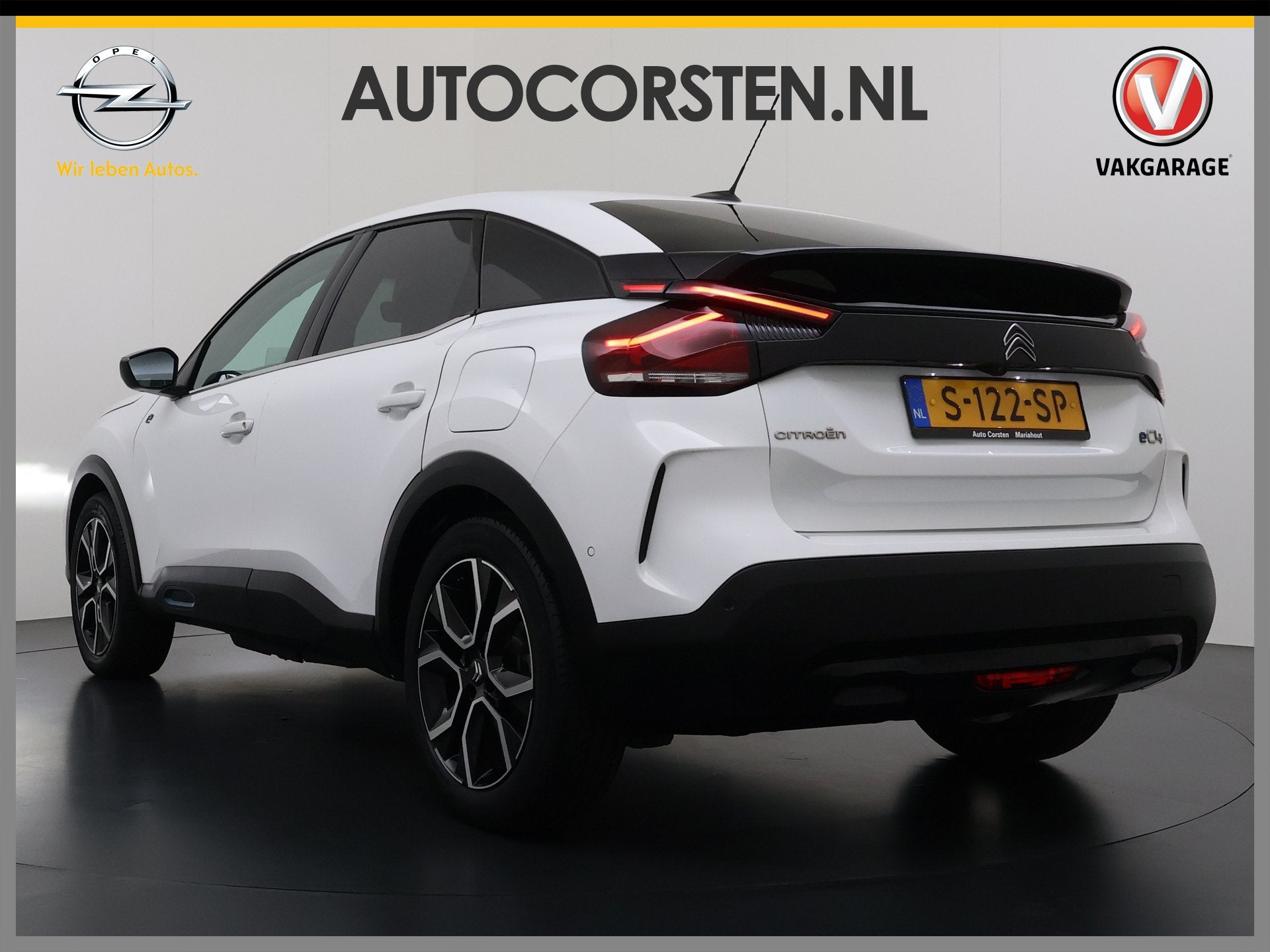 Citroën Ë-C4 Shine 50kWh Leer+Verwarmd Adaptive-Cr. 3D-Nav, Auto's, Citroën, 136 pk, Gebruikt, Zwart, 24 min