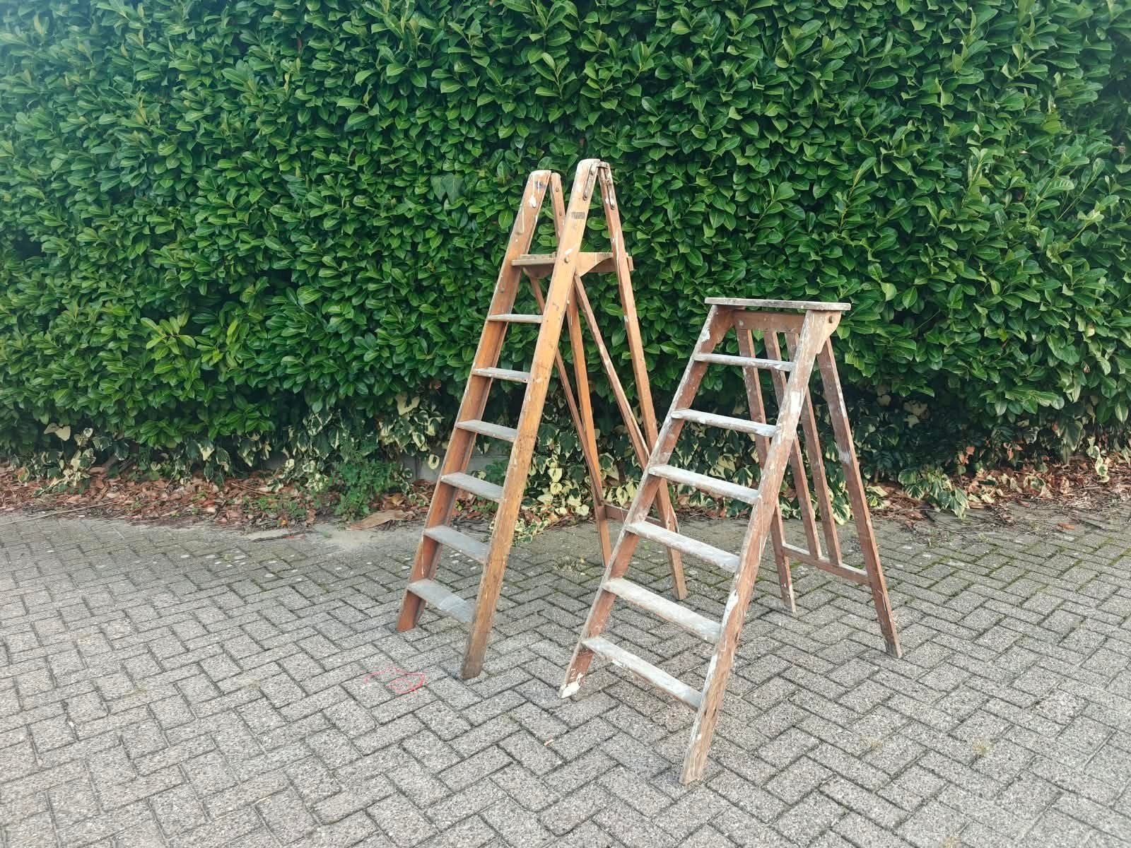 houten schilderstrap , trap , ladder , A ladder , Aladder, Doe-het-zelf en Verbouw, Ophalen, Gebruikt, Trap, Minder dan 2 meter
