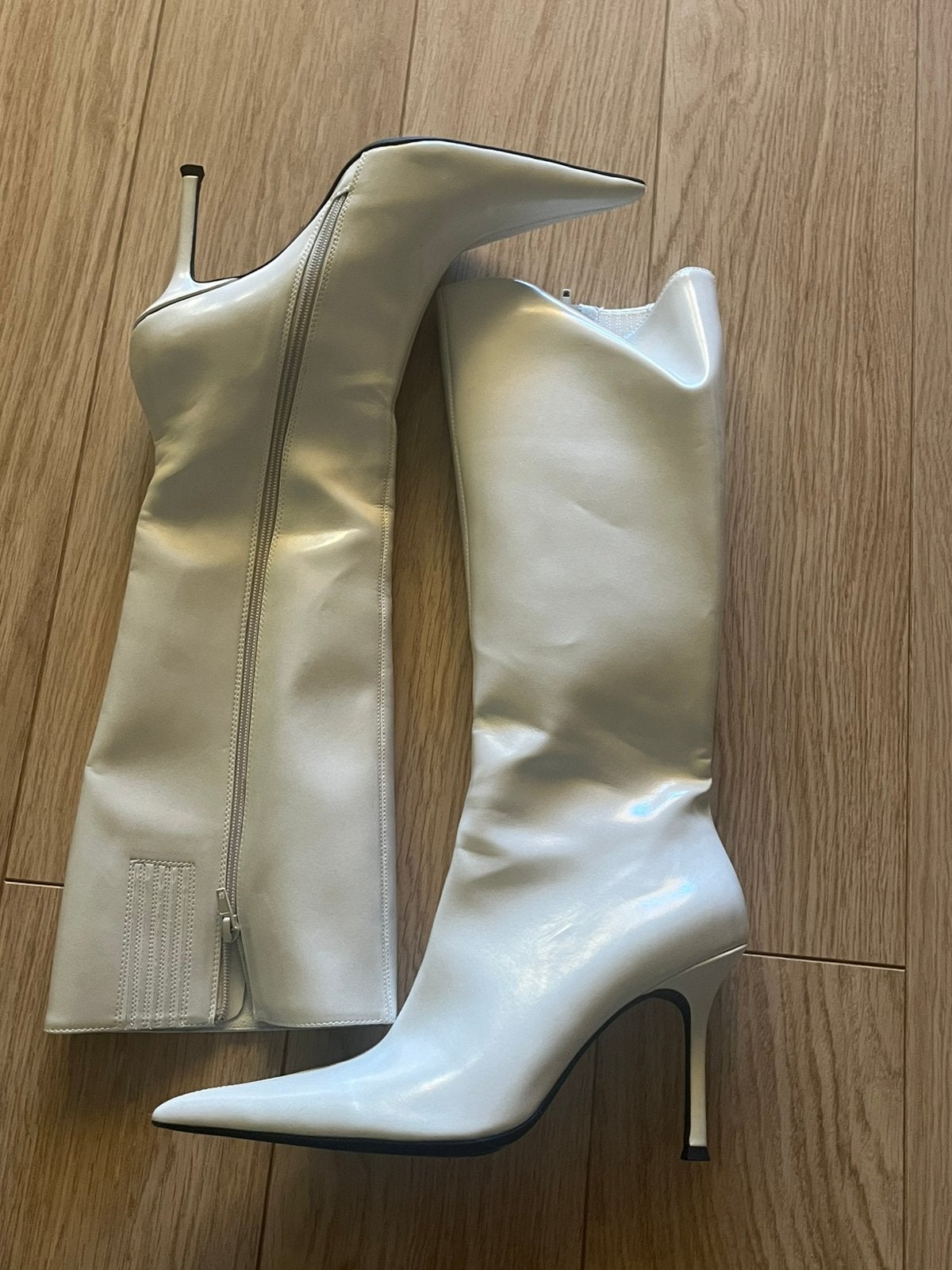 Jeffrey Cambell witte hoge laarzen mt 40, Hoge laarzen, Wit, Nieuw, Ophalen of Verzenden