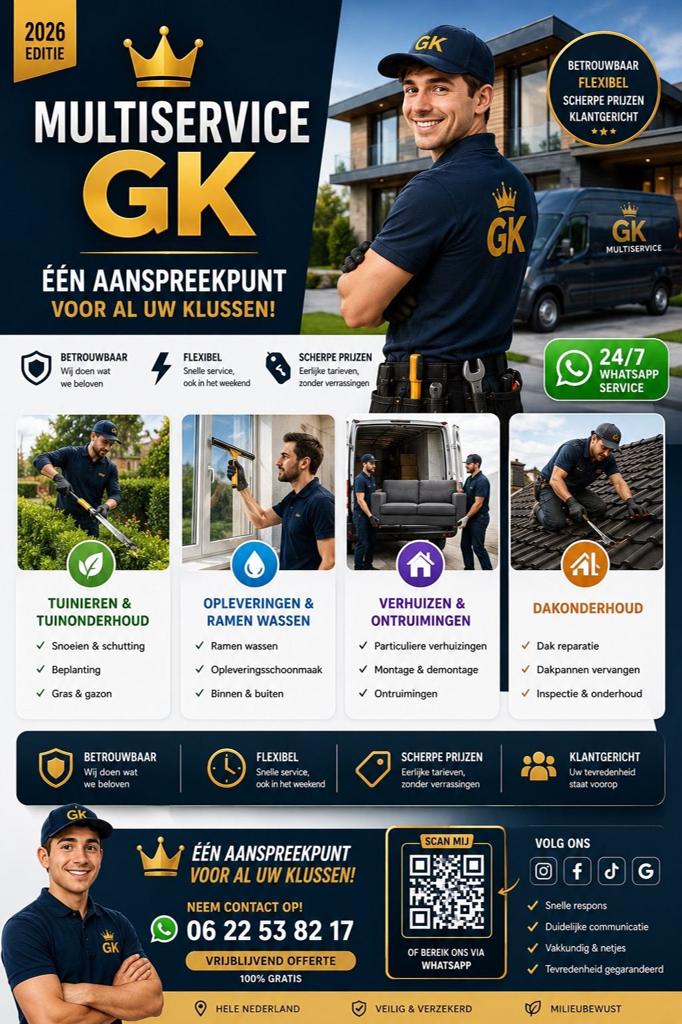MULTISERVICE GK – ÉÉN AANSPREEKPUNT VOOR AL UW KLUSSEN!, Doe-het-zelf en Verbouw, Dakpannen en Dakbedekking, Dakplaat of Dakpanplaat