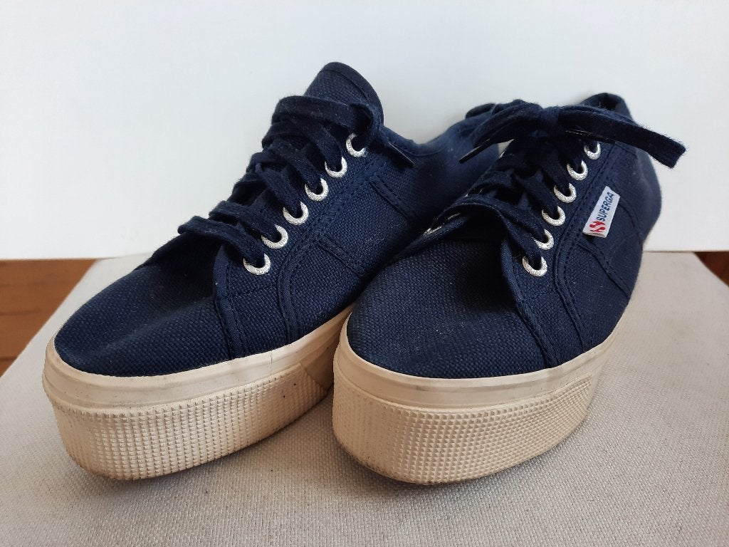 Superga sneakers donker blauw maat 39 - Nieuw -, Blauw, Nieuw, Ophalen of Verzenden, Sneakers of Gympen