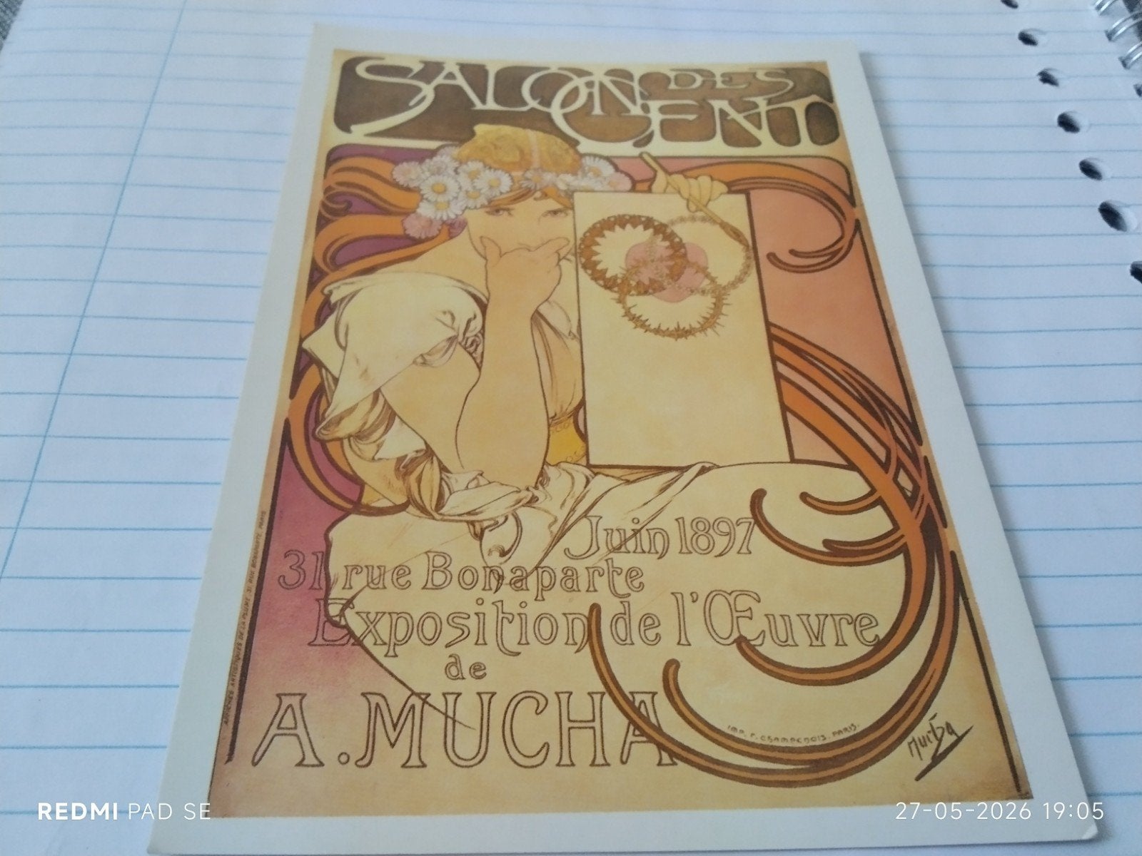 Alphonse Mucha Salon des Cent Ansichtkaart, Ophalen of Verzenden, Voor 1920, Ongelopen, Overige thema's