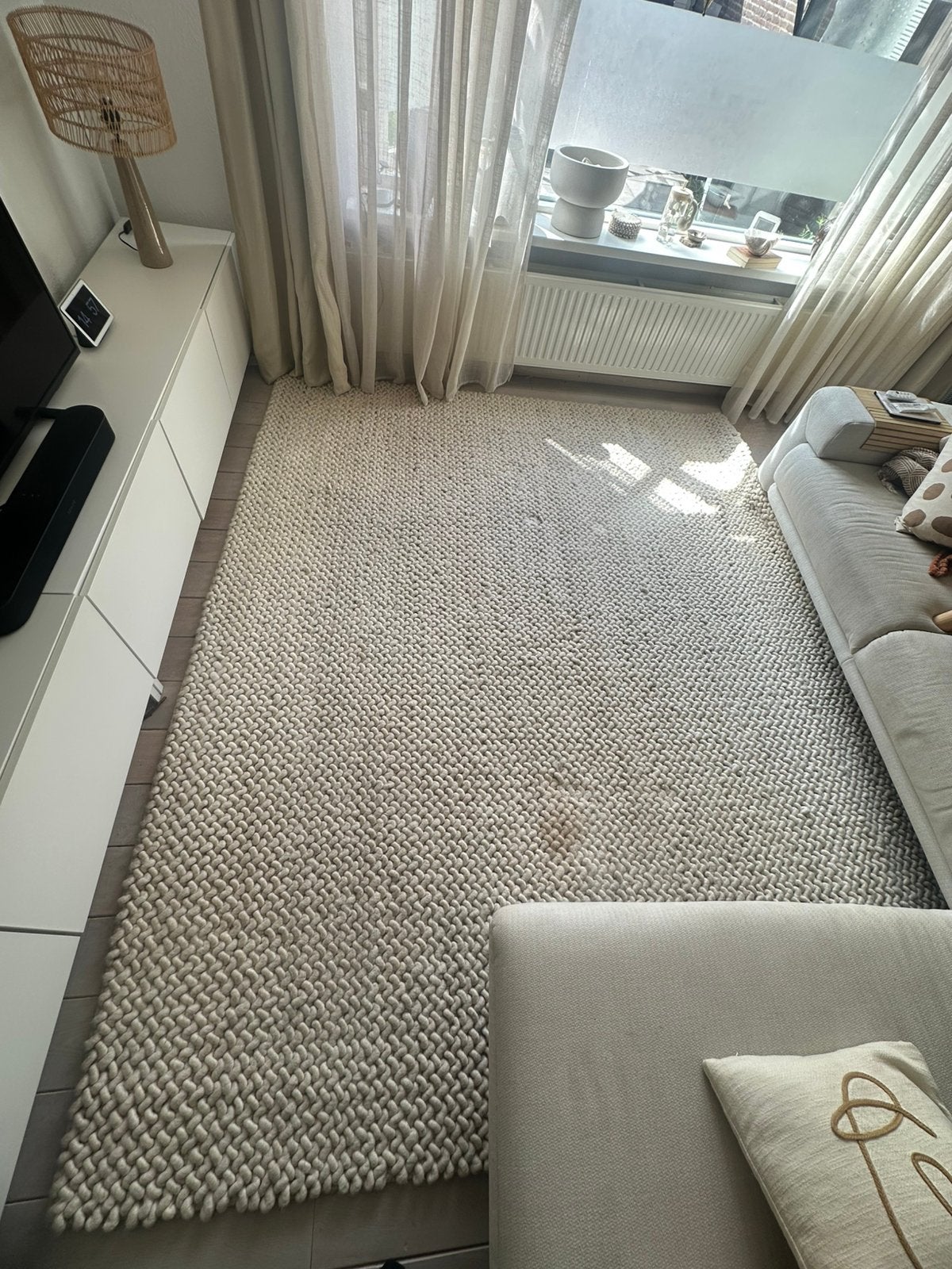 Handgeweven wollen vloerkleed, Ophalen, Gebruikt, Rechthoekig, 200 cm of meer