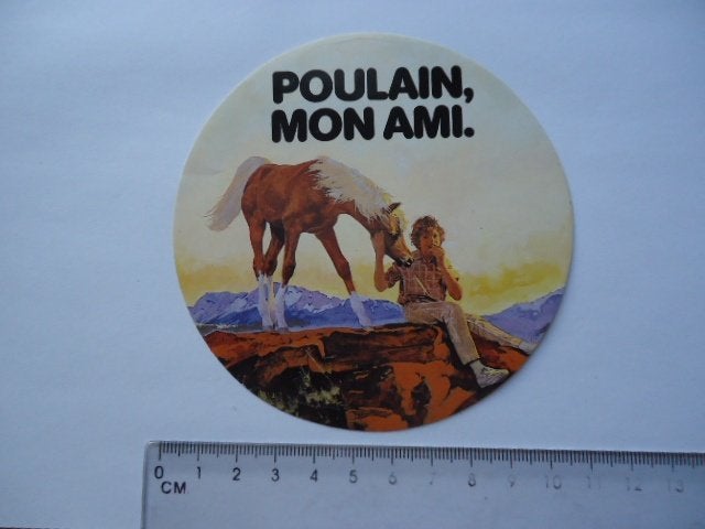 sticker oud STRIP Lombard Poulain mon ami DERIB chocola fr, Verzamelen, Verzenden, Zo goed als nieuw, Bedrijf of Vereniging