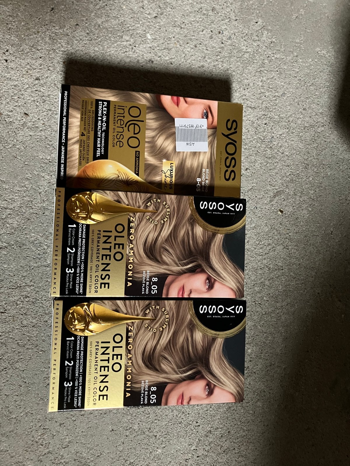 Syoss Oleo Intense Haarverf 8-05 Beige Blond (3 stuks), Ophalen of Verzenden, Nieuw, Overige typen