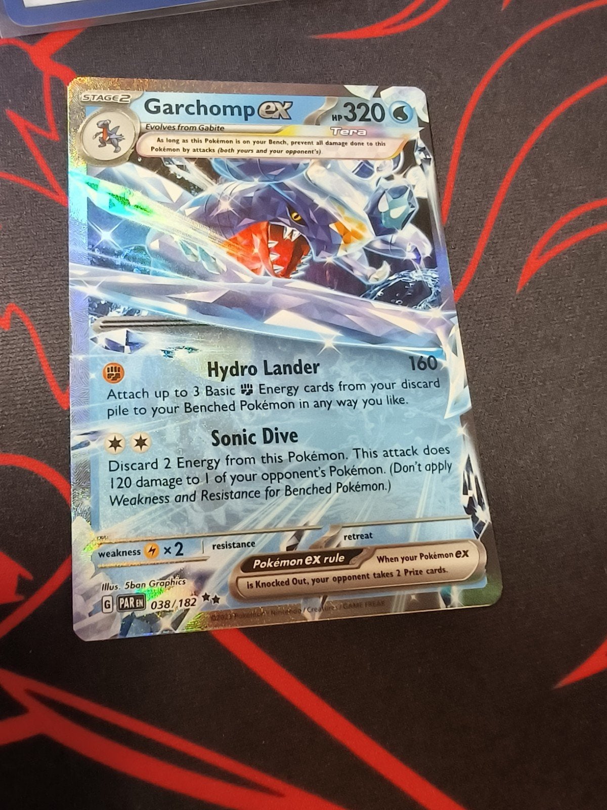 Garchomp ex 038/182 van Paradox Rift, Ophalen of Verzenden, Zo goed als nieuw