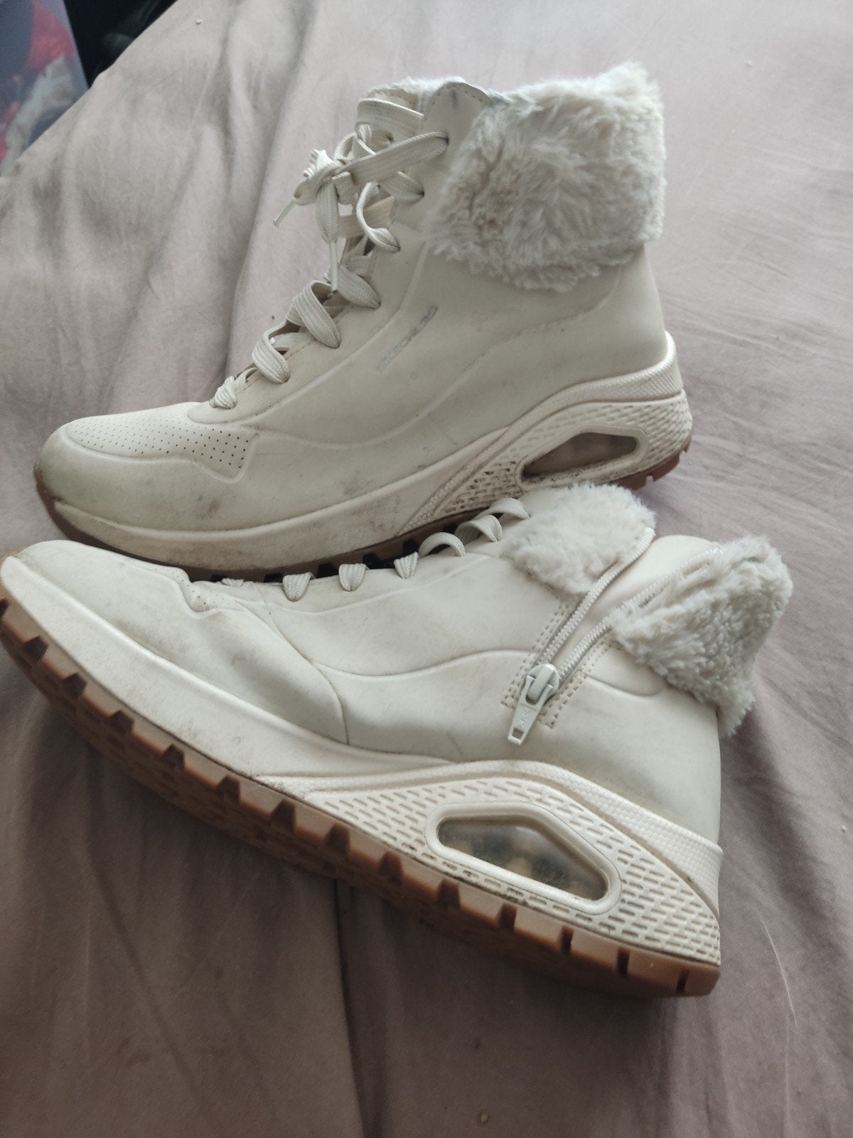 Skechers D'Lites 4.0 - Fresh Diva sneakers met bont, Ophalen, Skechers, Wit, Sneakers of Gympen