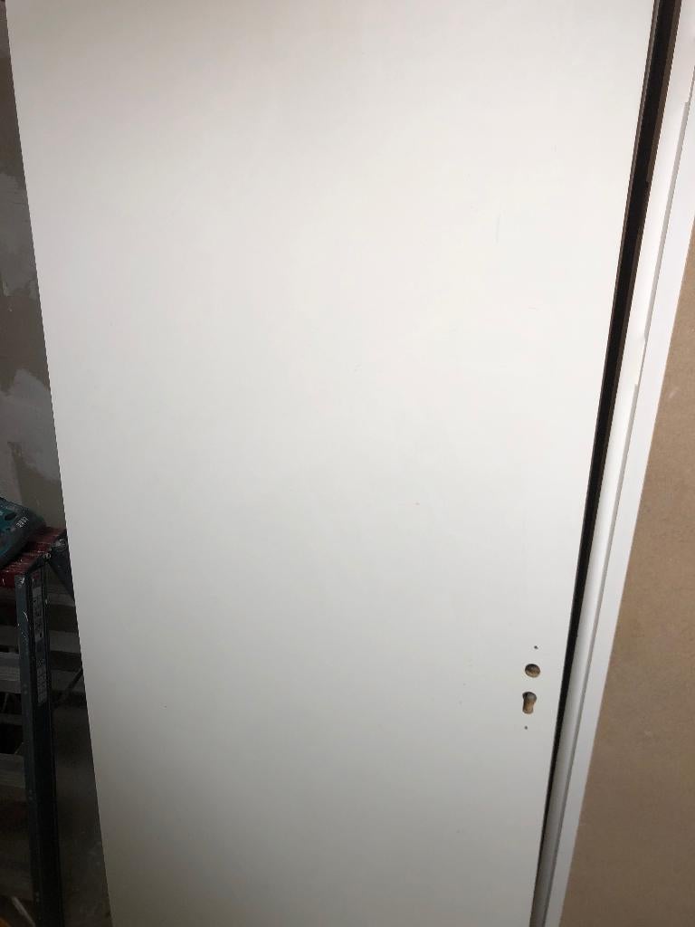 Binnen deuren 211x93 stomp vlak wit opdek 231x78, Ophalen, Gebruikt, 80 tot 100 cm, Binnendeur