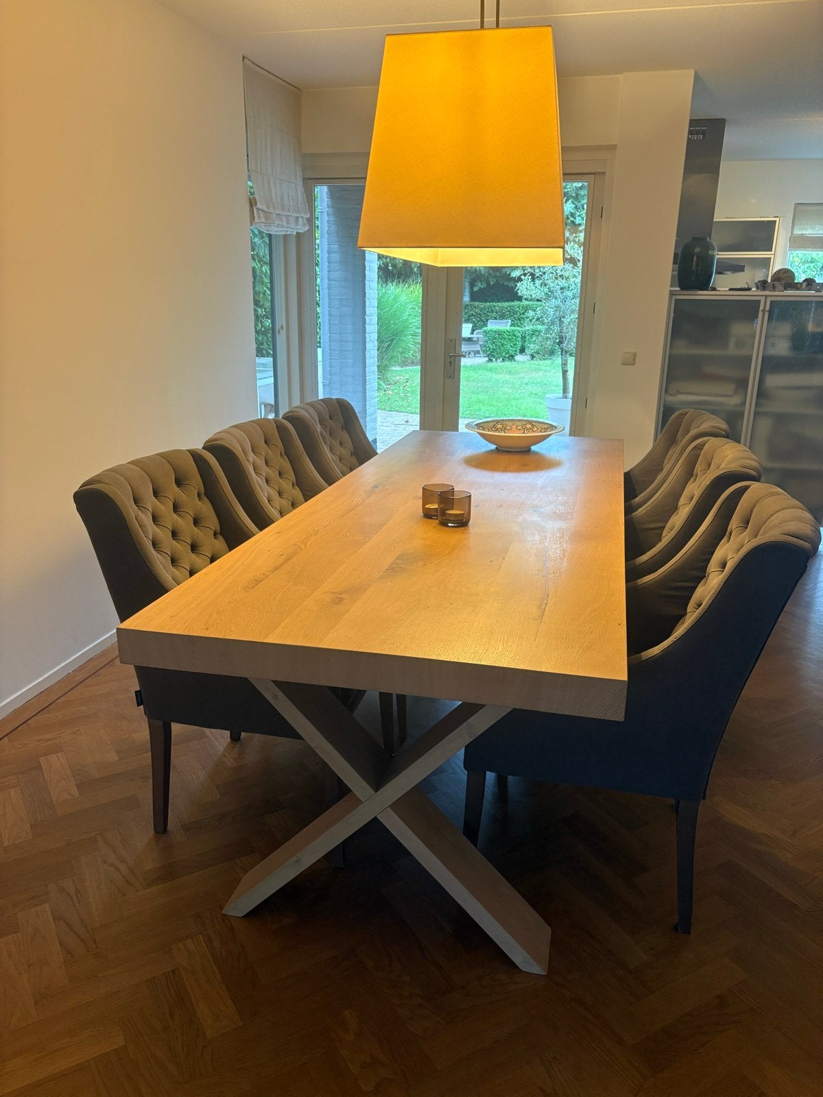 Goossens - 6 Stijlvolle Eetkamerstoelen €2400 NIEUWPRIJS!, Ophalen, Zo goed als nieuw, Vijf, Zes of meer stoelen, Stof
