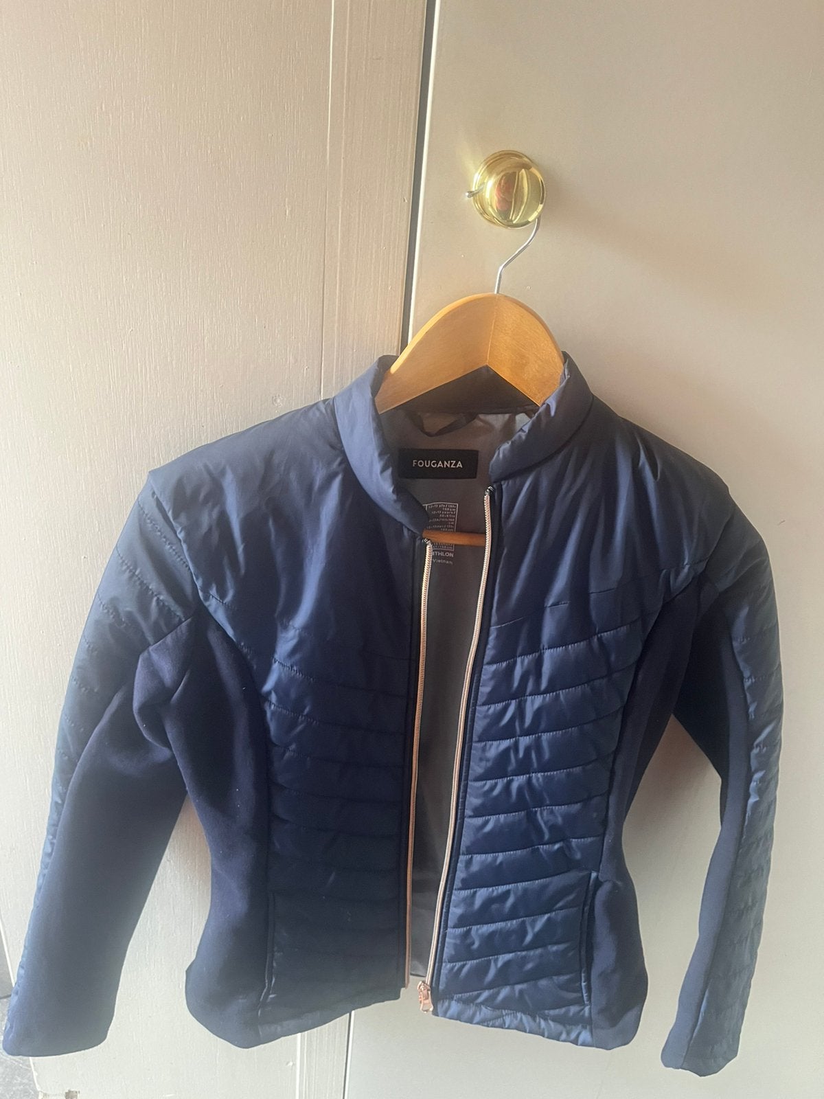 Paardrijjas fouganza donkerblauw maat 12-13 jaar, Ophalen of Verzenden, Zo goed als nieuw, Dressuur, Bovenkleding