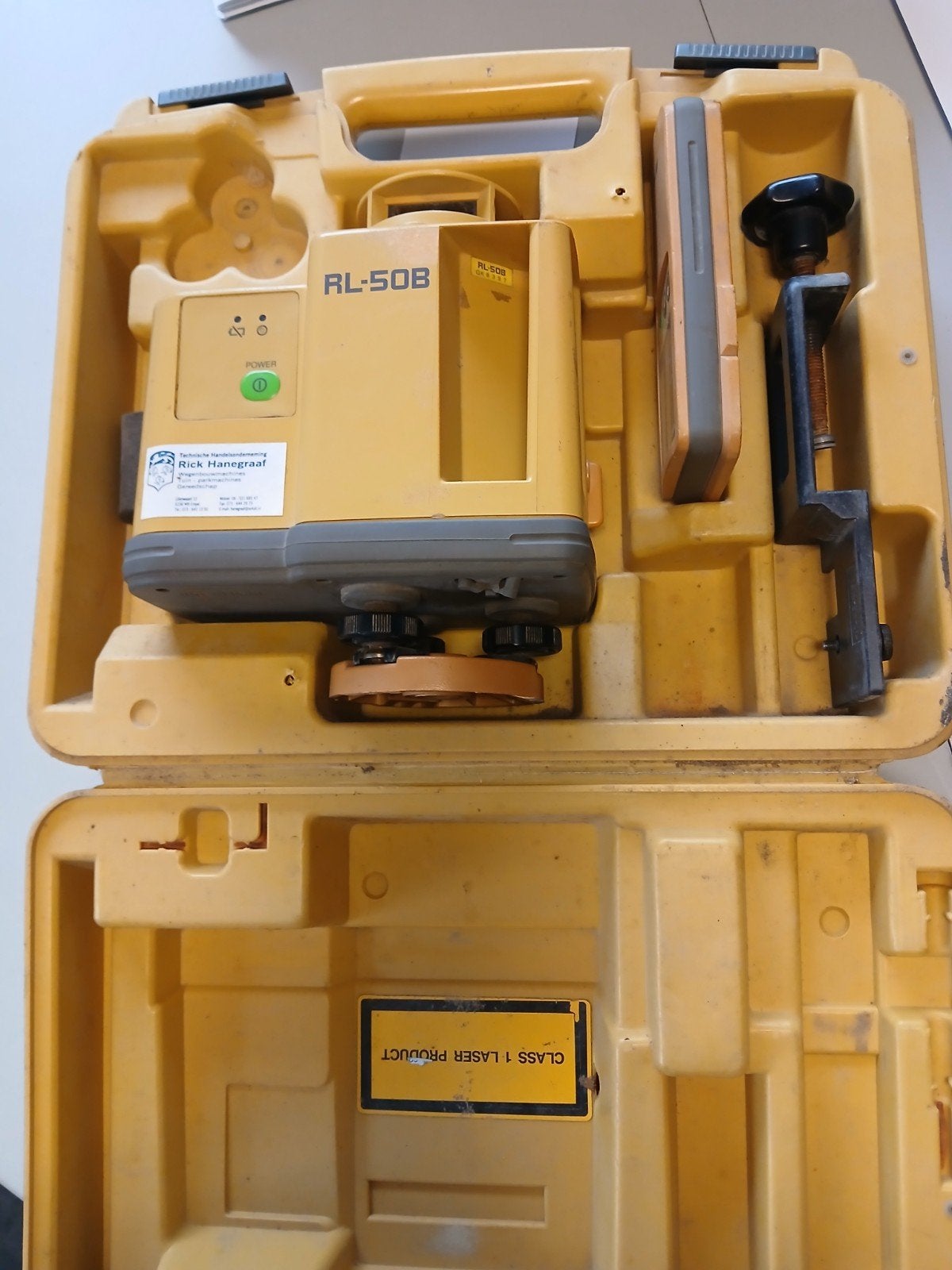 Topcon RL-50B Roterende Laser met LS-50B Ontvanger, Doe-het-zelf en Verbouw, Ophalen, Gebruikt, Overige meters