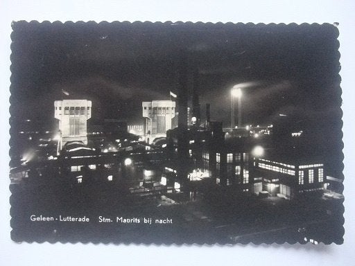 R38 Geleen - Lutterade - Staatsmijn Maurits bij nacht, Verzenden, 1940 tot 1960, Gelopen, Limburg