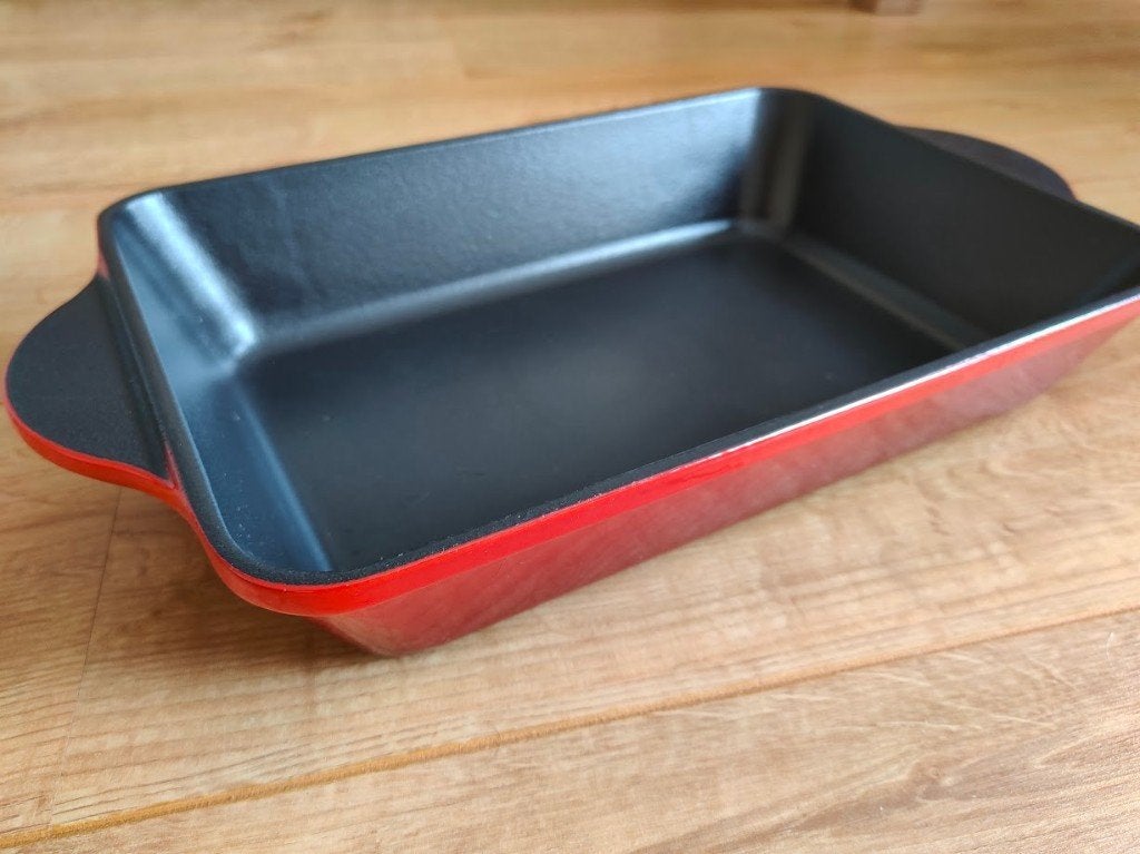Geëmailleerde Gietijzeren Braadslede Made in France, Gietijzer, Overige typen, Met handvatten, Ophalen of Verzenden