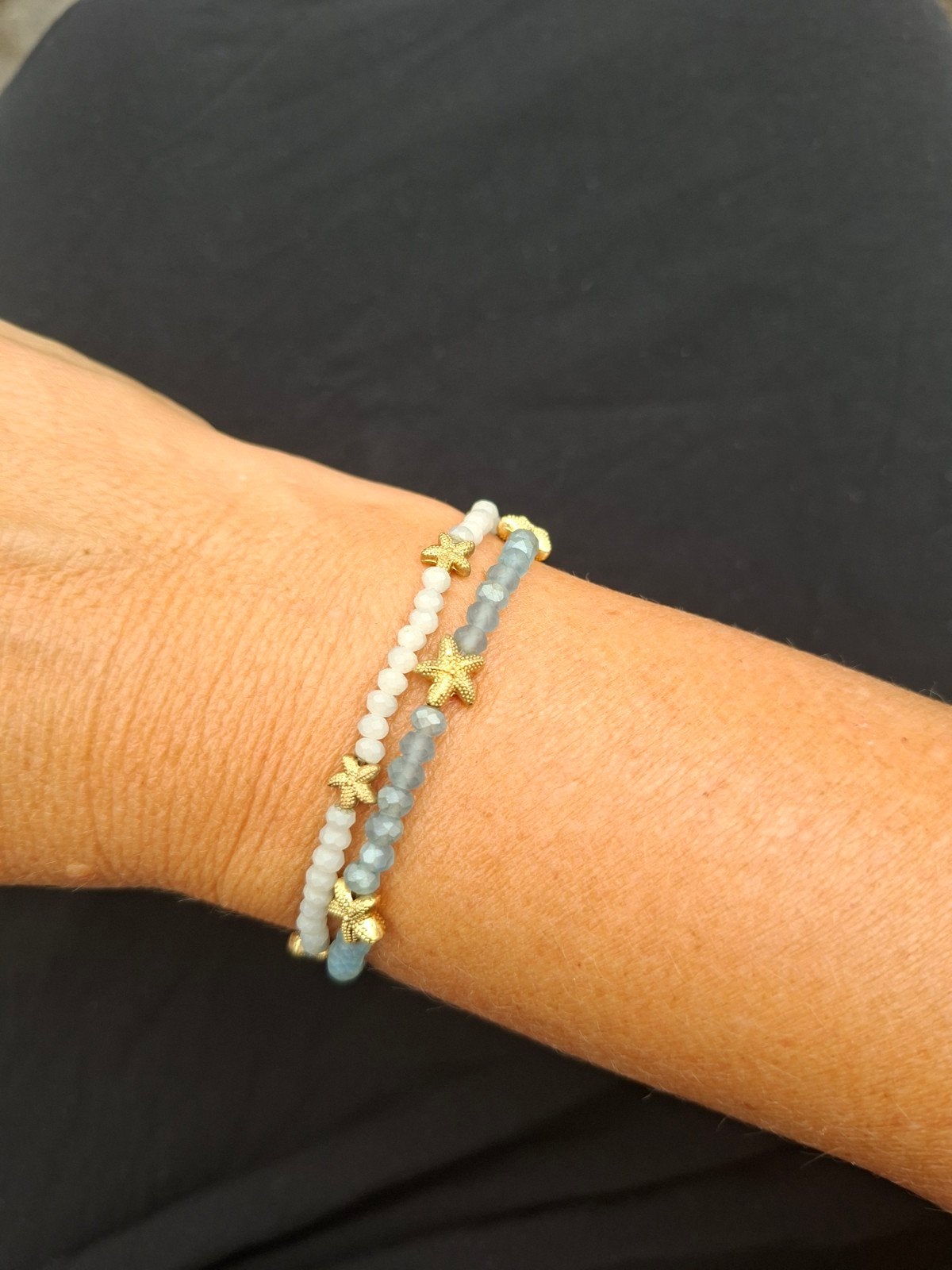 Biba zee ster armbandjes 3 euro pst nieuw, Verzenden, Wit, Kunststof of Plastic, Nieuw