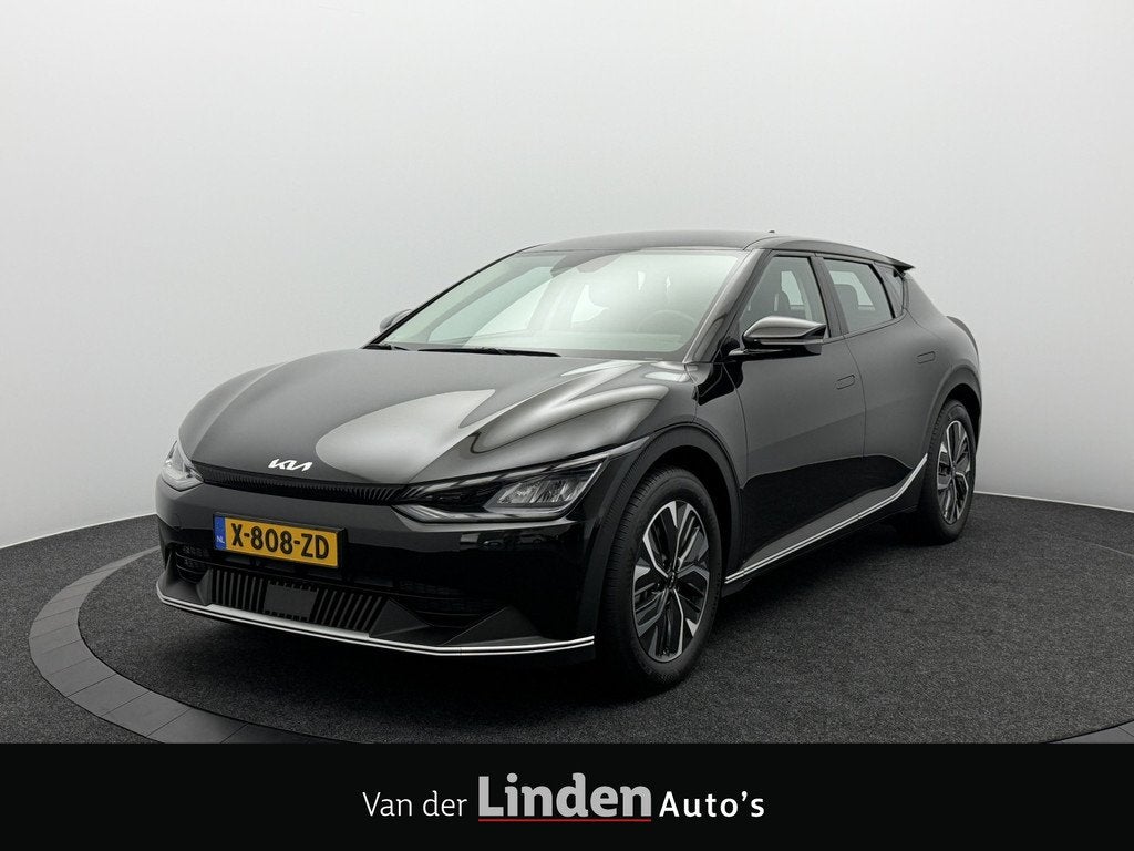 Kia Ev6 Light 58 kWh SOH 95,3% | Adaptive Cruise | Autopilot, Auto's, Kia, Gebruikt, Leder en Stof, Zwart, Origineel Nederlands