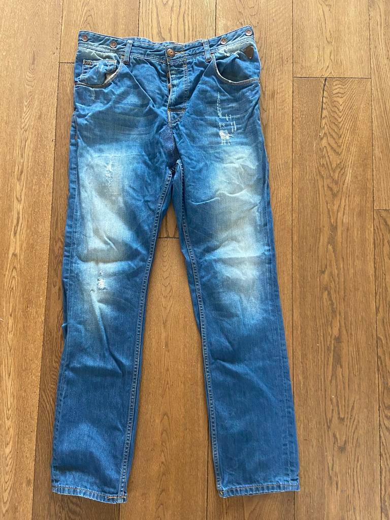 Mills Brothers broek maat M, Kleding | Heren, Ophalen of Verzenden, Zo goed als nieuw, Blauw, Overige jeansmaten