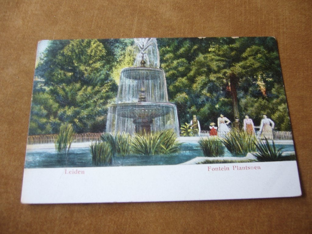 LEIDEN  =  FONTEIN PLANTOEN   BRIEFKAART, Verzenden, Voor 1920, Ongelopen, Zuid-Holland