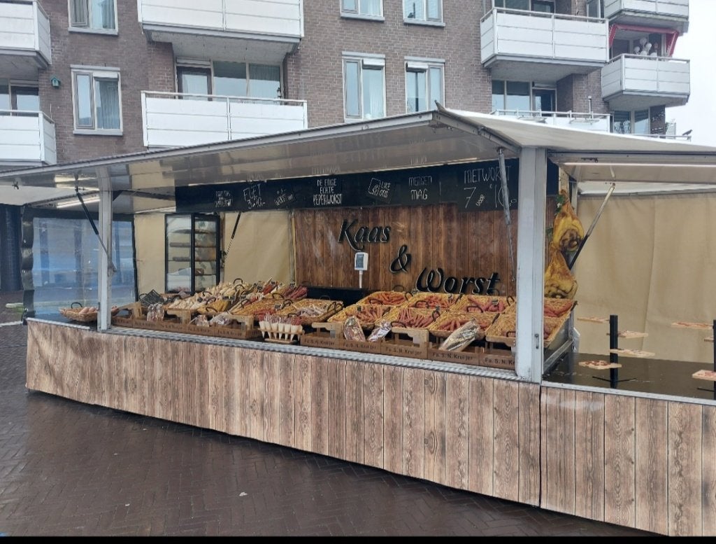 Marktwagen, aanhanger, verkoopwagen, Ophalen, Gebruikt