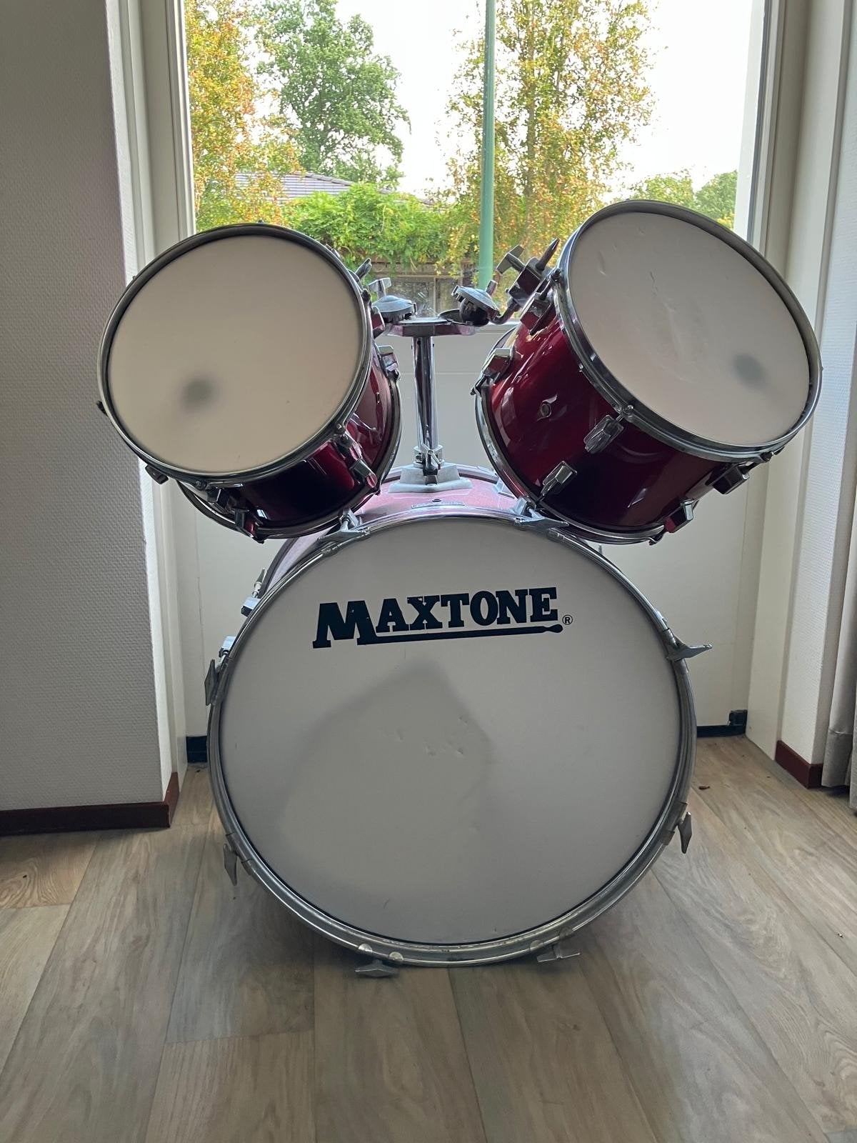 Maxtone drumstel - Compleet met bassdrum en toms, Ophalen, Gebruikt, Overige merken