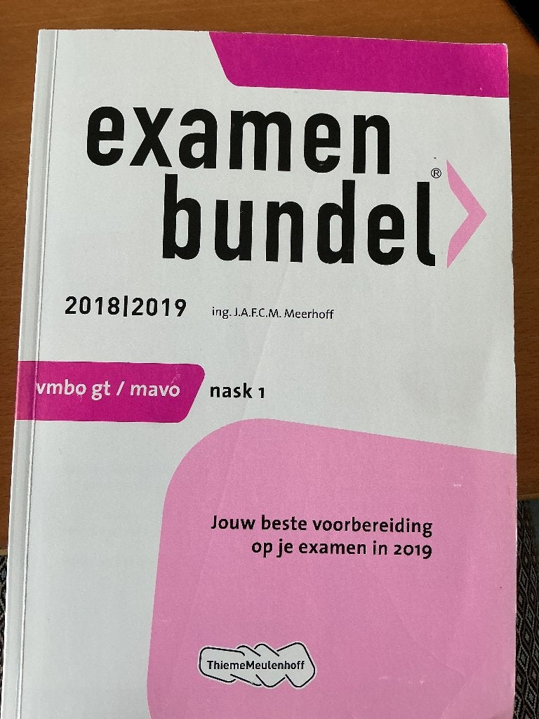 NASK 1 Natuurkunde VMBO GT mavo examenbundel 2018-2019, VMBO, Natuurkunde, ThiemeMeulenhoff, Ophalen of Verzenden