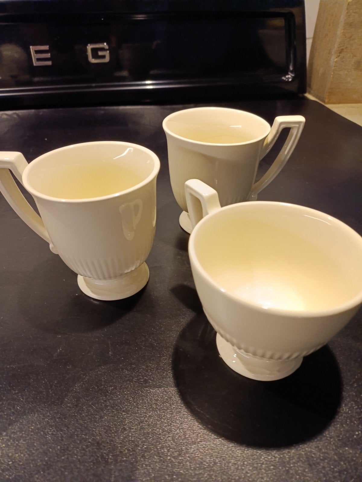 Set van 3 Recamier kopjes - Crèmekleurig, Antiek en Kunst, Ophalen of Verzenden