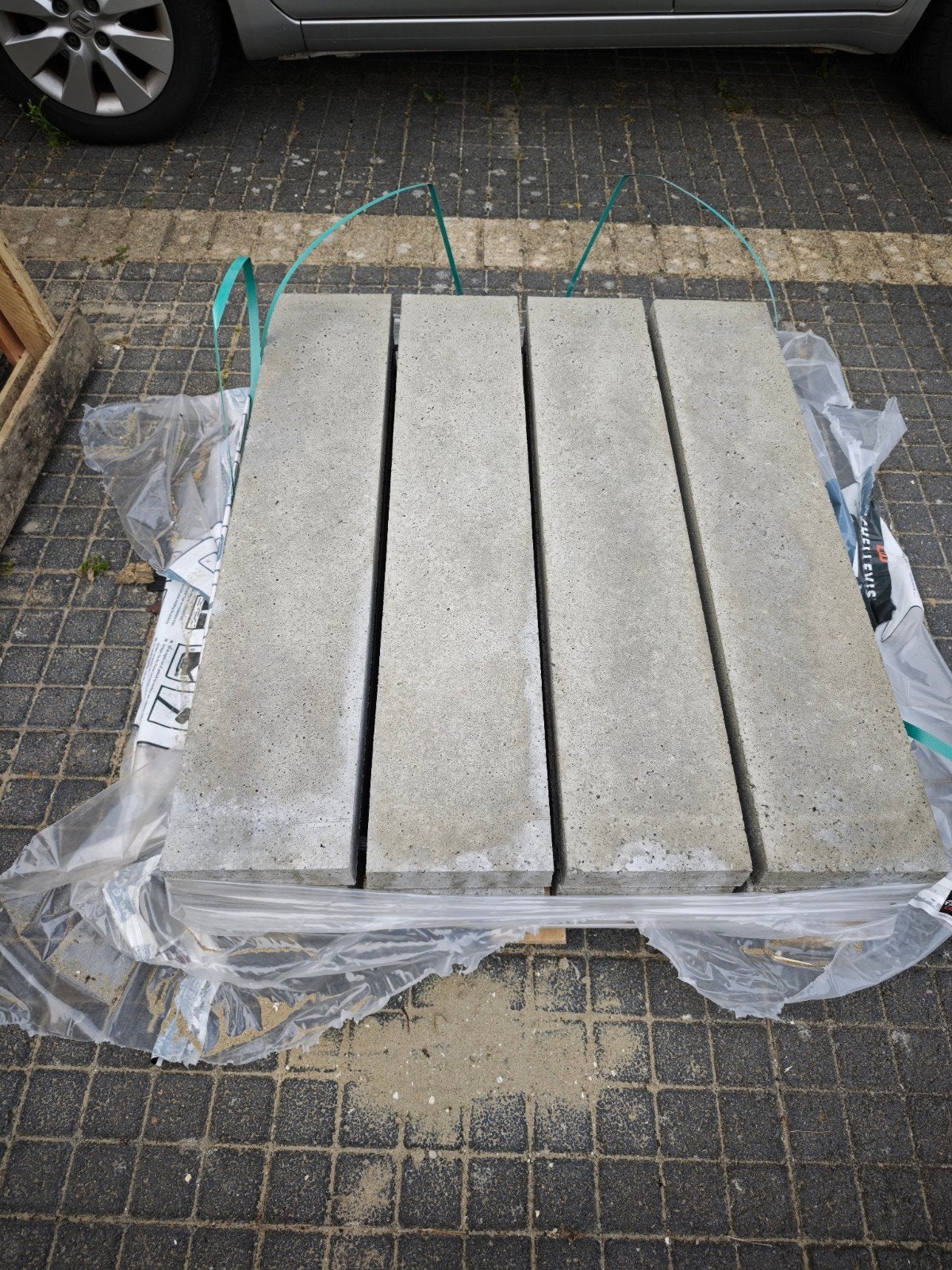 Schellevis beton tegels Nieuw 13 stuks 100x20x5 cm, Ophalen, Nieuw, Minder dan 5 m², Beton