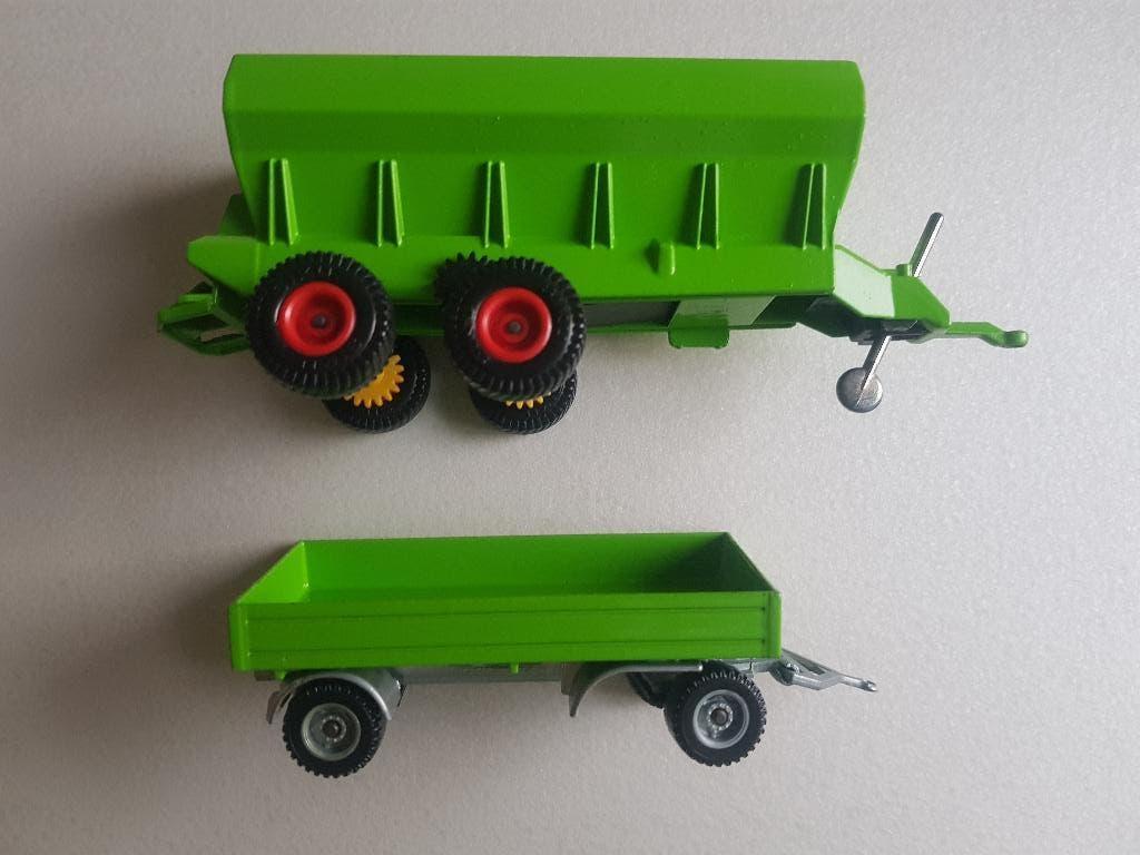 2 Groene Siku aanhangers/aanhangwagens, made in W-Germany., Ophalen of Verzenden, Gebruikt, 1:5 t/m 1:8, Overige typen